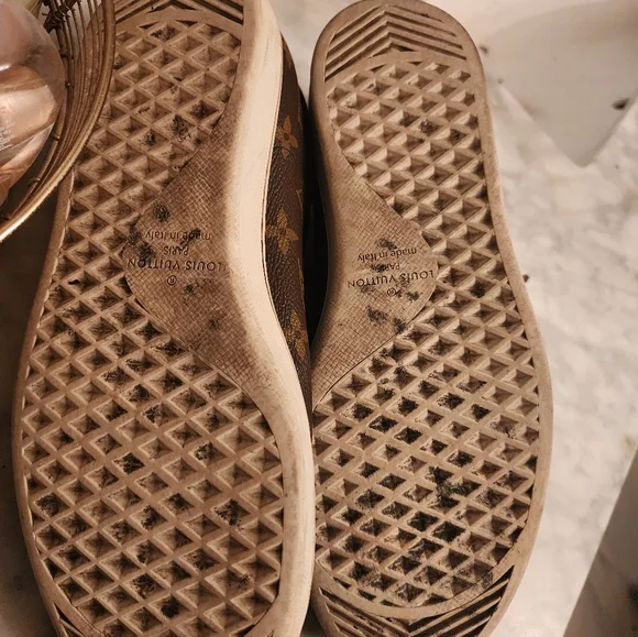 Louis Vuitton Brown Monogram Sneakers - Picture 4 of 5